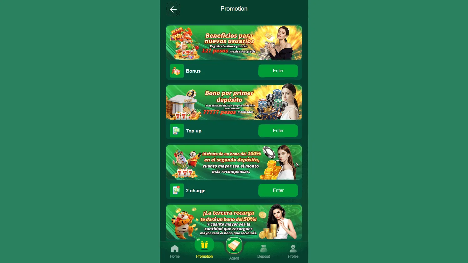 Bethall Casino promotions area on desktop